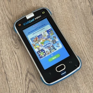 VTech KidiCom Max Learning Kids Tablet Touchscreen Device Blue With Charge Cable - Picture 1 of 10