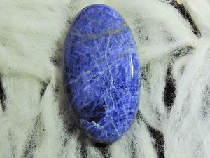 34Cts. Natural Sodalite Oval Crystal Mineral Cabochoh Loose Gemstone 20X37MM P45 - Picture 1 of 9