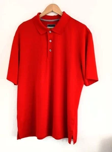 Polo PGA Tour uomo Air Flux rossa logo manica corta poliestere golf taglia XL - Foto 1 di 7