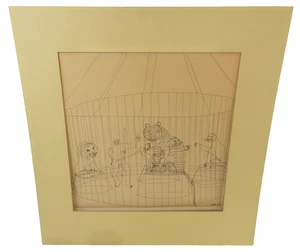 Alexander Calder 1964 Circus Print Lithograph of Drawing Lion Tamer Unframed Art - Picture 1 of 15