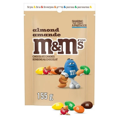 Caramelos de chocolate con leche de almendras M&M's, para compartir - tamaño, 155 g/5,5 oz Foto 1 de 4