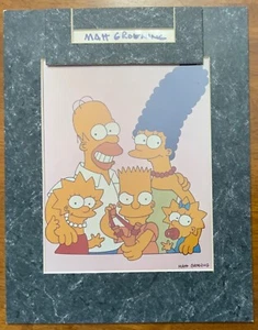 Matt Groening Cartoonist, Animator, Writer The Simpsons Matted Signed Card - Picture 1 of 4