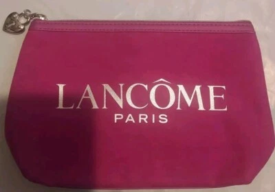 Lancome Paris Purple Faux Suede Makeup Bag with Zipper - Image 1 of 2