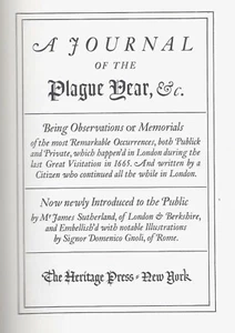 Daniel Defoe Journal of the Plague Year 1665 Heritage Press Illustrated Slipcase - Foto 1 di 3