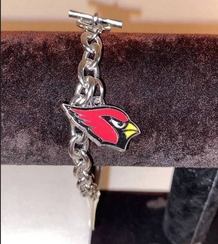 Arizona Cardinals Officially Licensed Charm Chain Bracelet! Nickel Free Jewelry! Cover