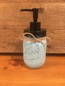 Painted Mason Jar Soap Pump Dispenser Loation Pump Vase Tooth Brush Holder