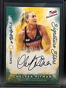 Chelsea Pitman Team Girls Signature Series PROMO 2019 Super Netball Card#TGSS-07 - Bild 1 von 2