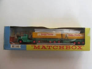 Vtg Lesney Matchbox King Size K-16 Dodge Tractor Twin Tipper Truck w/ Box - Picture 1 of 24