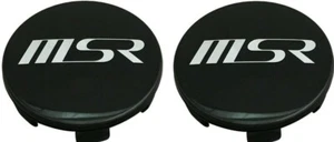 2 CAP DEAL MSR WHEEL RIM BLACK CENTER CAP ACC 3217 02 SNAP IN AEWC 052 087 144 - Picture 1 of 2