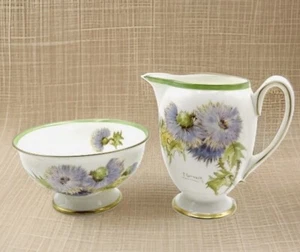 Royal Doulton Glamis Distel Milchkännchen & offener Zucker Set Scotland Castle - Bild 1 von 19