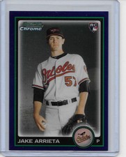 2010 10 BOWMAN CHROME DRAFT JAKE ARRIETA PURPLE REFRACTOR ROOKIE PROSPECT #BDP41
