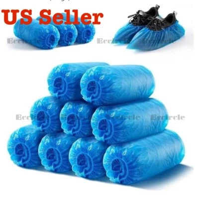 100/1000 x Disposable Shoe Covers Waterproof Anti Slip Boot Cover Overshoes lot - Image 1 of 3