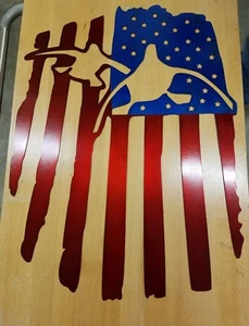 American Ducks Flagge Metall Wandbild Plasmaschnitt Schild Geschenkidee unbegrenzt   - Bild 1 von 1