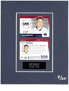 MATT HOLLIDAY TEAM USA UPPER DECK 2004 CUSTOM MATT - LIMITED EDITION 8/20 - Bild 1 von 1