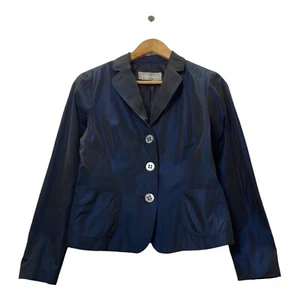 MAX MARA Womens Navy Blue Blazer Jacket size 46 - Picture 1 of 12