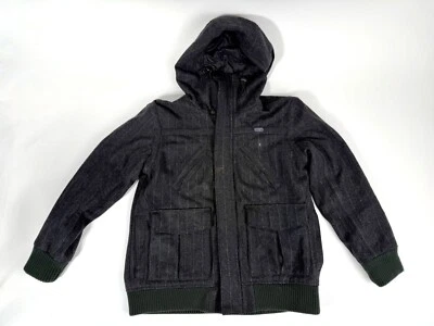 DC Shoes Hooded Wool Jacket coat winter Men’s Small Full Zip Outdoor Pinstripe S - Image 1 of 4