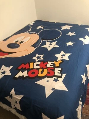 Disney Mickey Mouse Duvet Cover Fabric Sheets Bedding Reversible - Image 1 of 4