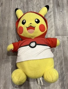 Pikachu Build A Bear Pokeball Hoodie 18 Inch Stuffed Plush Pokemon 2017 - Picture 1 of 6