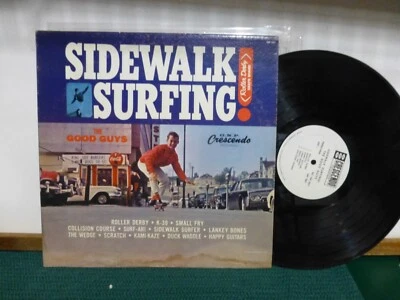 THE GOOD GUYS. SIDEWALK SURFING. GNP CRESCENDO. SURF HOT ROD VG+    PROMO  LP - Image 1 of 2