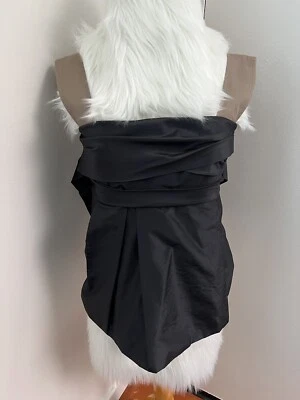 Blusa Top MAX MARA Diseñador de Seda Correa Ancha Bloque de Color Negro Cóctel 10 Nueva con Etiquetas Foto 1 de 4