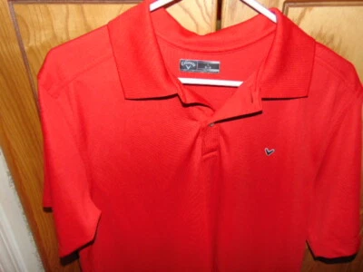 CAMISA POLO DE GOLF CALLAWAY ROJA MANGA CORTA HOMBRE GRANDE EXCELENTE ESTADO Foto 1 de 3