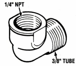 Dometic SeaStar Hydraulic Street Elbow Fitting Brass 1/4" NPT 3/Pack HF5538 - Picture 1 of 2