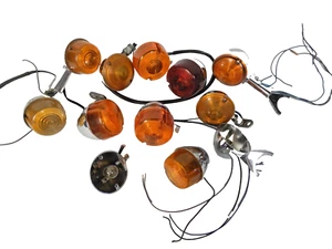 OEM HARLEY Touring SOFTAIL Dyna FXR Sportster TURN SIGNAL LIGHT Lamp LOT Chrome - Imagen 1 de 3