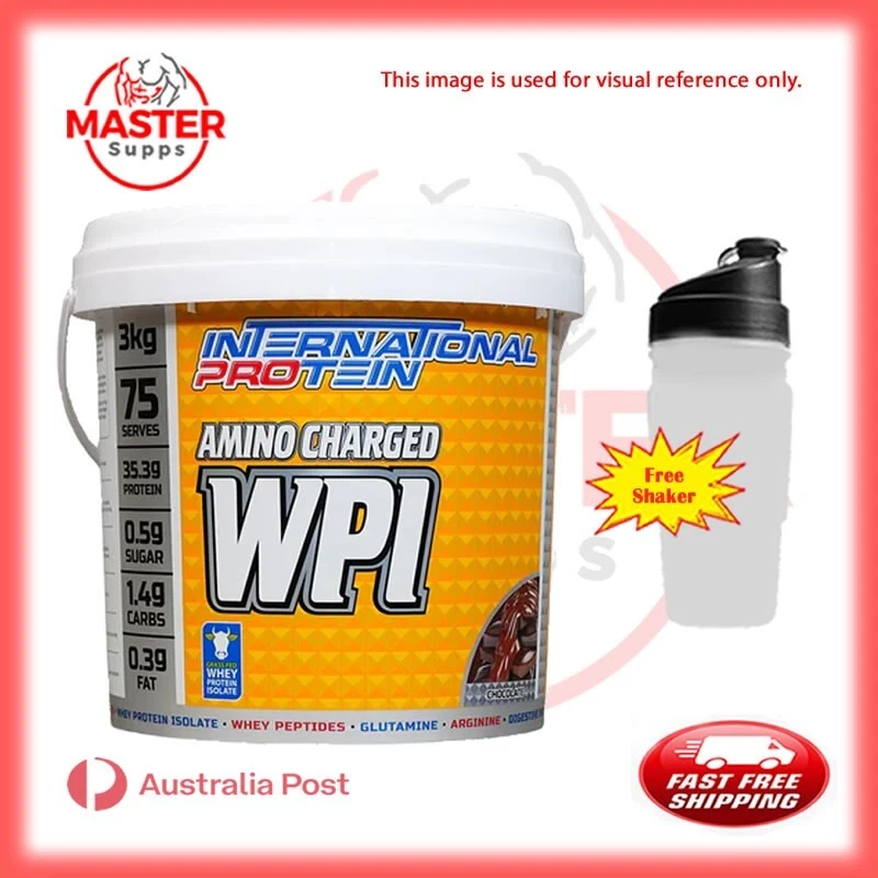 International Protein Amino Charged WPI 3Kg -  Whey Isolate + Shaker - image 1 of 1