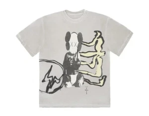 Travis Scott Cactus Jack Kaws for Fragment T-Shirt Aged Yellow Size M Medium NEW - Picture 1 of 2