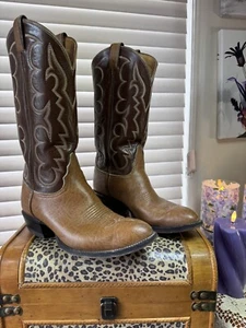 TONY LAMA VINTAGE TWO TONE BROWN BOOTS, SIZE 8 E, SUPER NICE AND CLEAN CONDITION - Bild 1 von 16