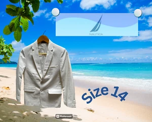 Nautica Sports Coat Blazer Boys Size 14 White - Picture 1 of 6
