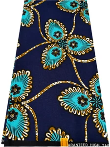 Polyester Veritable Ankara Wax Print-Sell by 6 Yards- for Dresses - Picture 1 of 3