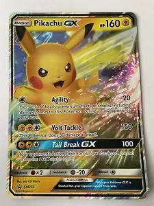 Carte Pokémon Pikachu GX SM232 Jumbo Anglais NEUF - Foto 1 di 2
