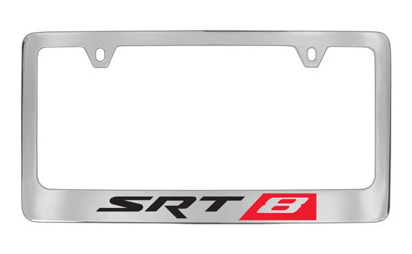Soporte para marco de matrícula de metal latón cromado Chrysler SRT-8 Foto 1 de 1