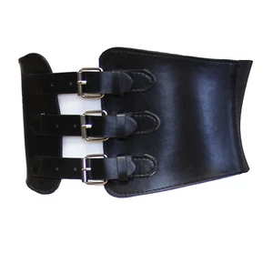 Zac's Alter Ego® 15.2cm Black Triple Buckle Elasticated Waist Corset Belt - Picture 1 of 5