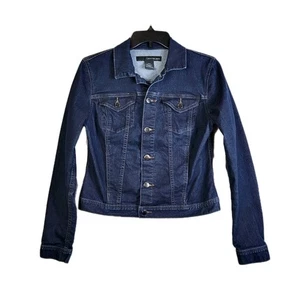 Calvin Klein Jeans Women's Long Sleeve Collared Button Denim Blue Jean Jacket S - Picture 1 of 11