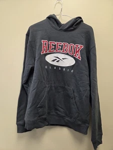 Sudadera con capucha para hombre Reebok talla S manga larga gris bolsillo - Imagen 1 de 8