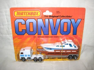 MIP Matchbox Convoy CY 14 Kenworth Powerlaunch Transporter, barco blanco/azul - Imagen 1 de 6