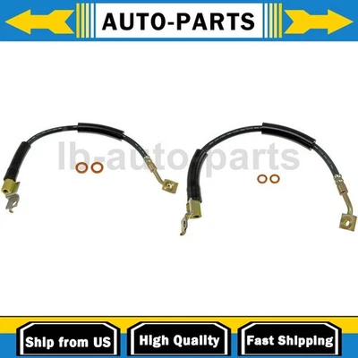 2X Mangueira de Linha de Freio Frontal Primeira Parada Para Jeep Cherokee 1990 1991 1992 1993 - Imagem 1 de 4