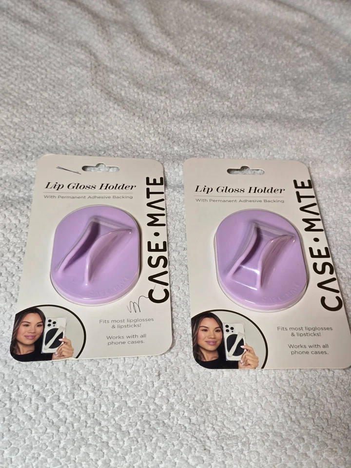 Case-Mate Adhesive Lip Gloss Lipstick Holder For Smart Phone Tablet Light Purple