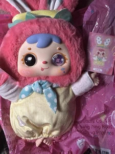 Tyke 3 Samuel 'Picnic Of Happy Bear And Rabbit' Rosa Conejo NUEVO Bolso Abierto, Tarjeta - Imagen 1 de 3