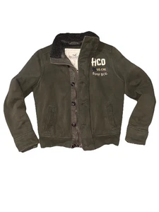 Hollister Y2K Cabrillo Mens S Faux Fur Lined Winter Distressed Heavy Jacket Coat - Picture 1 of 18