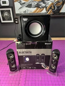 Sharper Image Bluetooth Multimedia Speaker System SBT2002BK Subwoofer & Tweeters - Picture 1 of 2