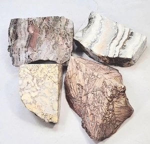 Cab or Carving or Decorator Rough -Silver Lace Onyx-Coral Jasper-Amethyst  Lace - Picture 1 of 11