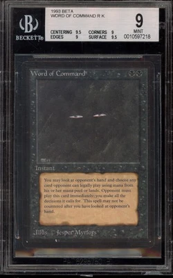 Magic The Gathering MTG Word of Command Beta Rare BGS 9 Mint - Image 1 of 2