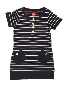 JOULES Womens T-Shirt Dress UK 12 Medium Navy Blue Striped Cotton FS13 - Picture 1 of 3