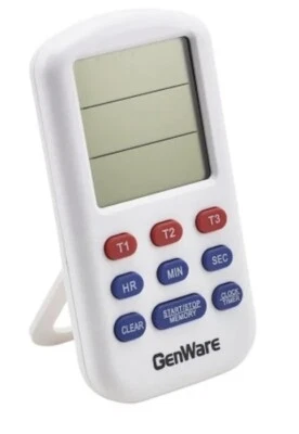 Digital Triple Timer 23hr 59min 59sec LED Kitchen Cooking Magnetic Attachment - image 1 of 3