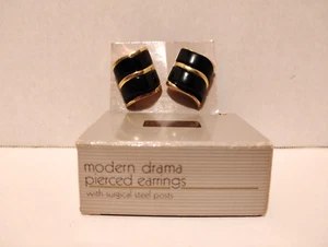 Pendientes perforados vintage 1986 Avon drama moderno Lucite - Imagen 1 de 6
