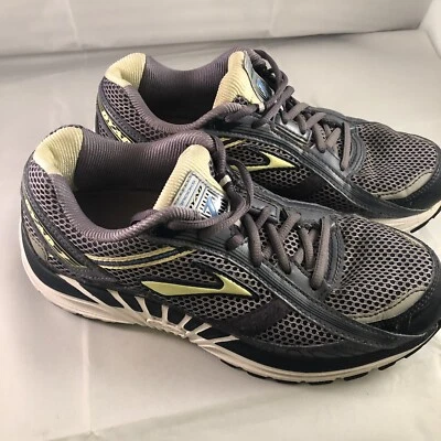 Brooks Dyad 7 Womens Running Training Shoes Size 8.5 Gray Yellow - Image 1 of 4