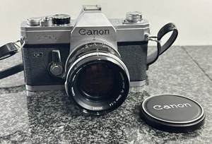 Canon FTb QL Spiegelreflexkamera FD Objektiv 50 mm f1,4 FL - Messgerät funktioniert nicht - Objektiv schön - Bild 1 von 10